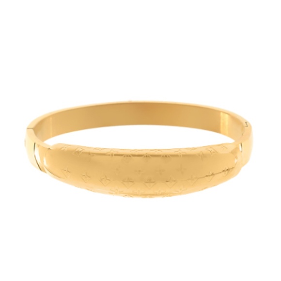 Engraved Patteren Bangle Bracelet - Picture 1 of 1
